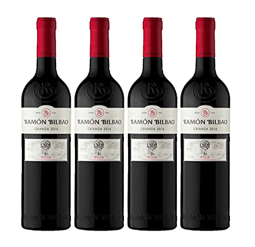 Ramon Bilbao Crianza 4er Set Rioja Rotwein 0,75L (14% Vol) Spanien fruchtig gradlinig Tempranillo Trauben Jahrgang variierend- [Enthält Sulfite] von Mixcompany