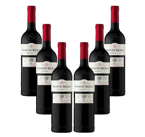 Ramon Bilbao Crianza 6er Set Rioja Rotwein 0,75L (14% Vol) Spanien fruchtig gradlinig Tempranillo Trauben Jahrgang variierend- [Enthält Sulfite] von Mixcompany