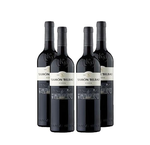 Ramon Bilbao Reserva 4er Set Rotwein 0,75L (14% Vol) Spanien Noten von Holz und Früchten Jahrgang variierend- [Enthält Sulfite] von Mixcompany