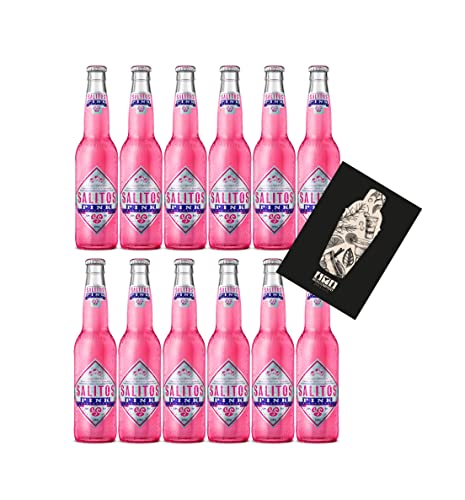 Salitos 12er Set Bier Salitos Pink Beer 12x 0,33L (5% Vol) inkl. Pfand MEHRWEG mit Mixcompany Grußkarte- [Enthält Sulfite] von Mixcompany