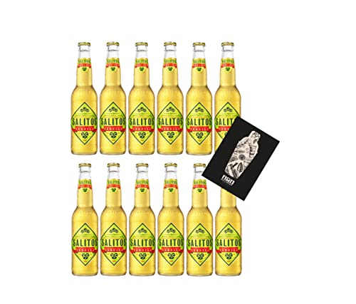Salitos 12er Set Bier Salitos Tequila Beer 12x 0,33L (5,9% Vol) inkl. Pfand MEHRWEG mit Mixcompany Grußkarte- [Enthält Sulfite] von Mixcompany