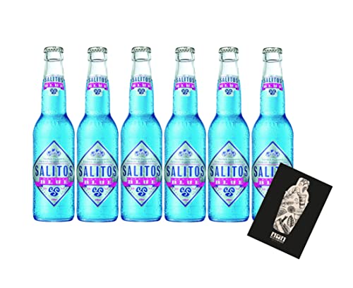 Salitos 6er Set Bier Salitos Blue Beer 6x 0,33L (5% Vol) inkl. Pfand MEHRWEG mit Mixcompany Grußkarte- [Enthält Sulfite] von GREAT BRITISH TRADING LIMITED