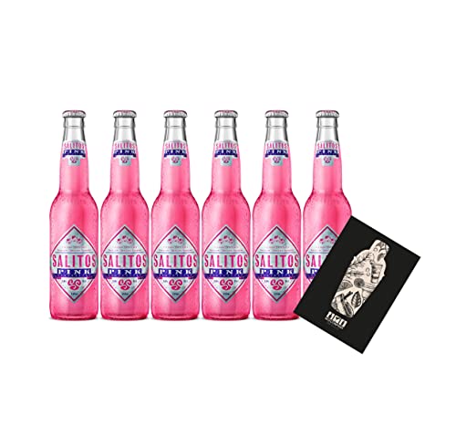 Salitos 6er Set Bier Salitos Pink Beer 6x 0,33L (5% Vol) inkl. Pfand MEHRWEG mit Mixcompany Grußkarte- [Enthält Sulfite] von Mixcompany