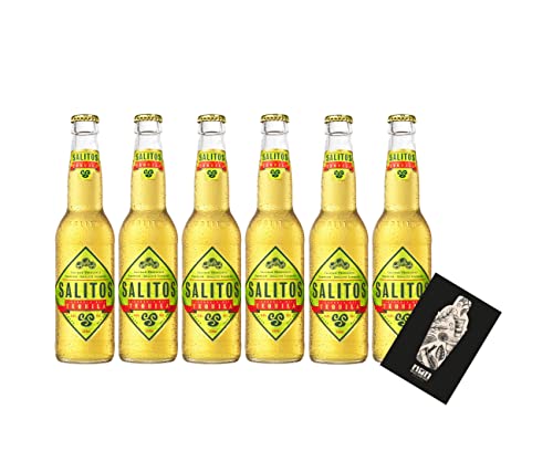 Salitos 6er Set Bier Salitos Tequila Beer 6x 0,33L (5,9% Vol) inkl. Pfand MEHRWEG mit Mixcompany Grußkarte- [Enthält Sulfite] von Mixcompany