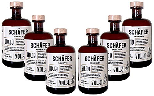 Schäfer s Premium Dry Gin No19-6er Set Der Schäfer Gin 0,5L (41% Vol)- [Enthält Sulfite] von Mixcompany