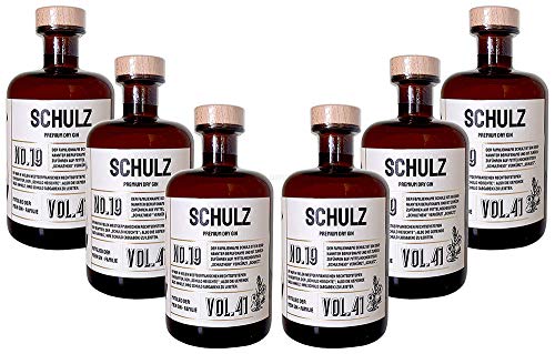 Schulz Premium Dry Gin No19-6er Set Der Schulz Gin 0,5L (41% Vol)- [Enthält Sulfite] von Mixcompany