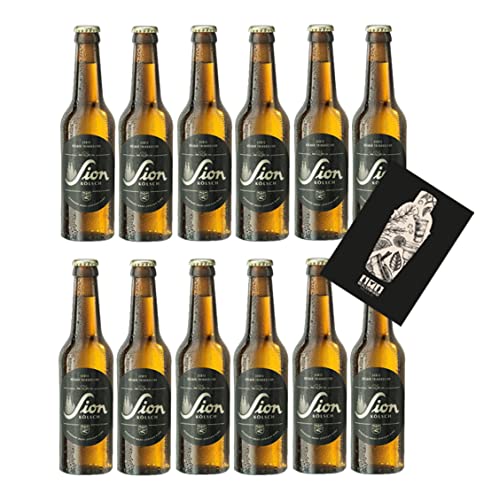 Sion Kölsch 12er Set Bier 0,33L (4,8% Vol) mit Mixcompany Grußkarte inkl Pfand MEHRWEG- [Enthält Sulfite] von Mixcompany