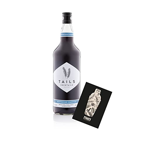 Tails Cocktails Espresso Martini 1L (14,9% Vol) Fertig Cocktail Ready to Drink mit Mixcompany Grußkarte- [Enthält Sulfite] von GREAT BRITISH TRADING LIMITED