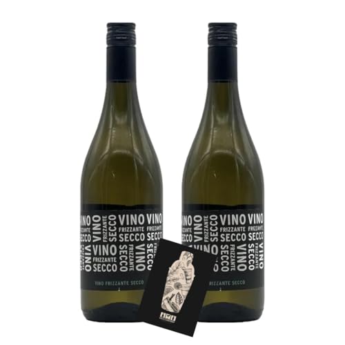 Vino Frizzante Secco 2er Set Ducca Della Rocca je 0,75L (10,5% Vol) trocken Italien- [Enthält Sulfite] von Mixcompany