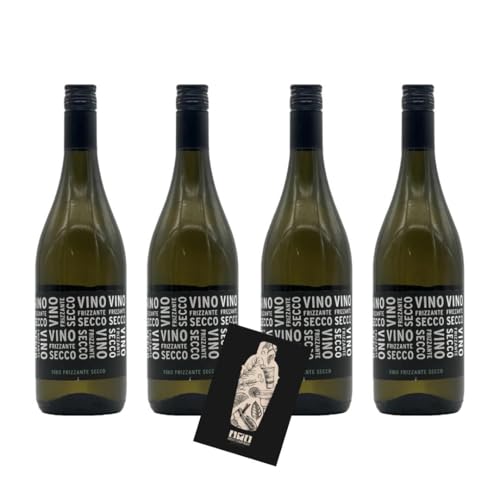 Vino Frizzante Secco 4er Set Ducca Della Rocca je 0,75L (10,5% Vol) trocken Italien- [Enthält Sulfite] von Mixcompany