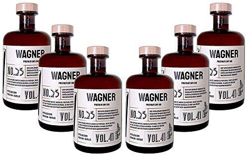 Wagner s Premium Dry Gin No25-6er Set Der Wagner Gin 0,5L (41% Vol)- [Enthält Sulfite] von Mixcompany