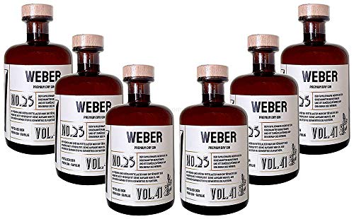 Weber s Premium Dry Gin No25-6er Set Der Weber Gin 0,5L (41% Vol)- [Enthält Sulfite] von Mixcompany
