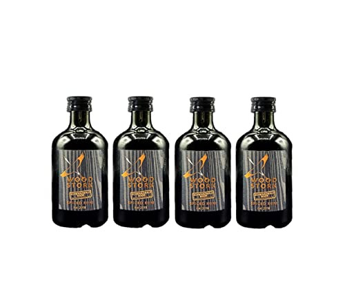Wood Stork 4er Set Spiced Rum 4x 0,1L (40% Vol) Schwarzwald Rum Miniatur - [Enthält Sulfite] von Mixcompany
