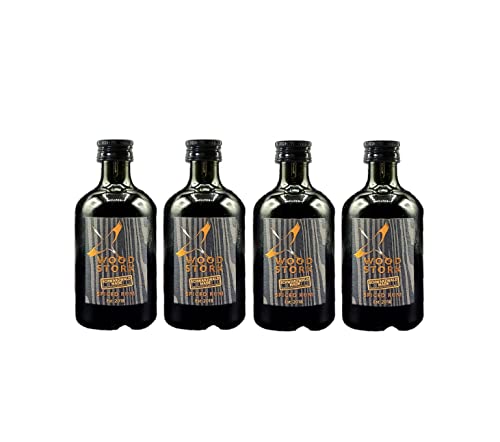 Wood Stork 4er Set Spiced Rum 4x 0,1L (40% Vol) Schwarzwald Rum Miniatur - [Enthält Sulfite] von Mixcompany
