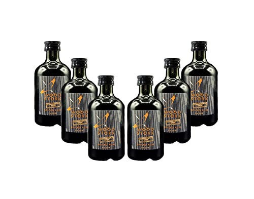 Wood Stork 6er Set Spiced Rum 6x 0,1L (40% Vol) Schwarzwald Rum Miniatur - [Enthält Sulfite] von Mixcompany