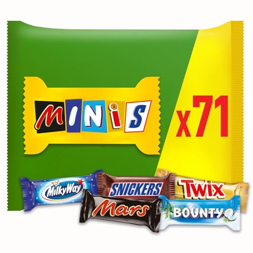 Snickers, Mars, Twix und weitere Mini Schokoriegel | Großpackung Schokolade | Party Mix | 71 Riegel | 1 x 1,4kg von Mars