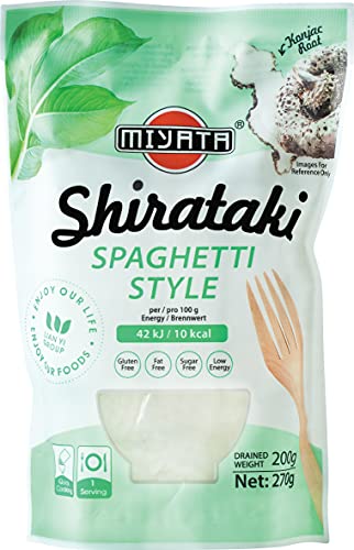 Miyata Shirataki Spaghetti Style, Nudeln aus Konjakmehl, 1er Pack (1 x 270 g) von Miyata