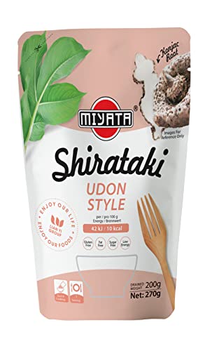 Miyata Shirataki Udon Style, Nudeln aus Konjakmehl, 6er Pack (6 x 270g) von Miyata