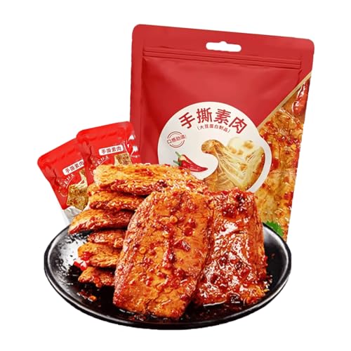 Mkostlich Chinesischer Sojabohnen-Snack Spicy Latiao, Bean Curd Spicy Strip, Würziger Getrockneter Tofu Beancurd, 220 g, 1 Packung von Mkostlich