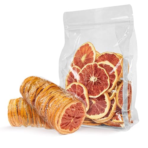 Mkostlich Getrocknete Grapefruitscheiben, Dehydrierte Grapefruit, Vasenfüller, Weihnachtsschmuck, Rote Grapefruitscheiben, Trockenfruchtscheiben für Tee, ohne Zuckerzusatz (100g (1er Pack)) von Mkostlich