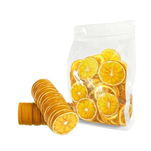 Mkostlich Getrocknete Orangenscheiben, 100 Gramms NatüRliche Orangenscheiben Getrocknet Deko, Dehydrierte Orangenscheiben für Weihnachtsdekoration von Mkostlich