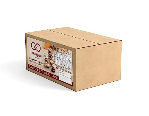 Verpackte Kommunion Cracker Vorgefüllte Kommunion Wein Mmeyou Kommunion Becher Cracker mit rotem Traubensaft (Schachtel mit 500 Stück) - Alles in einem verpackten Kommunion-Set. (Hostie) von Mmeyou Remember