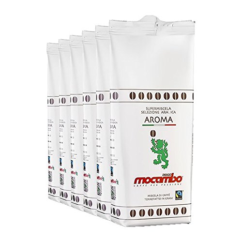Mocambo Aroma Selecione Arabica, Fairtrade 1000g, ganze Bohne, 6er Pack von Mocambo