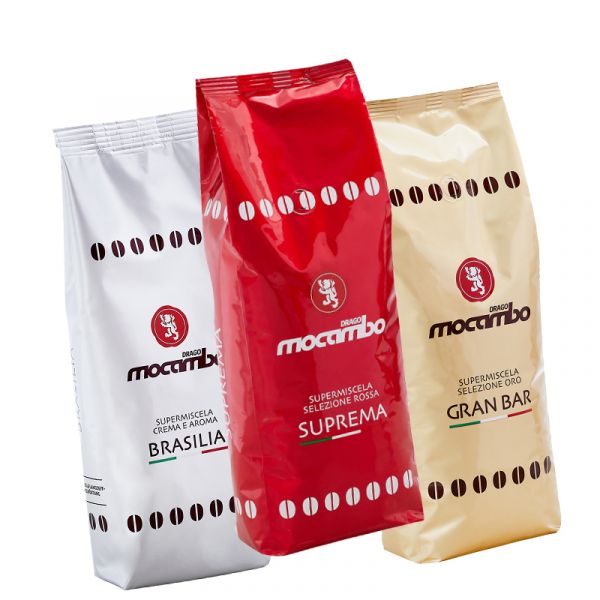Mocambo Kaffee Espresso - 3 Sorten im Set - Bohnen von Mocambo