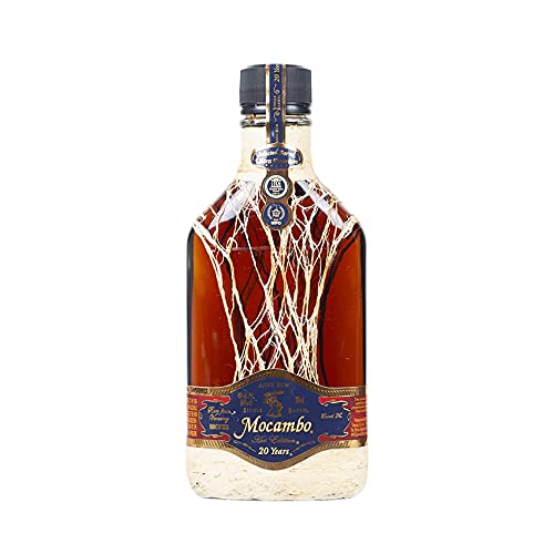 Rum MOCAMBO Añejo - Edition de Arte, 20 Años, 40% vol. - Premium Brauner Rum aus Mexiko, Single Barrel, 20 Jahre Lagerung, Flasche 200ml. von Mocambo