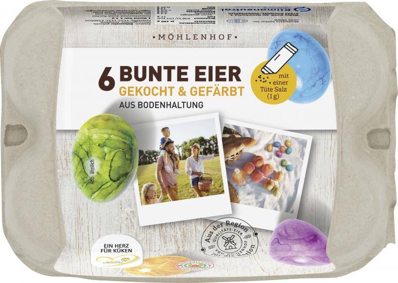 Möhlenhof Bunte Eier gekocht & gefärbt mit Salz von Möhlenhof