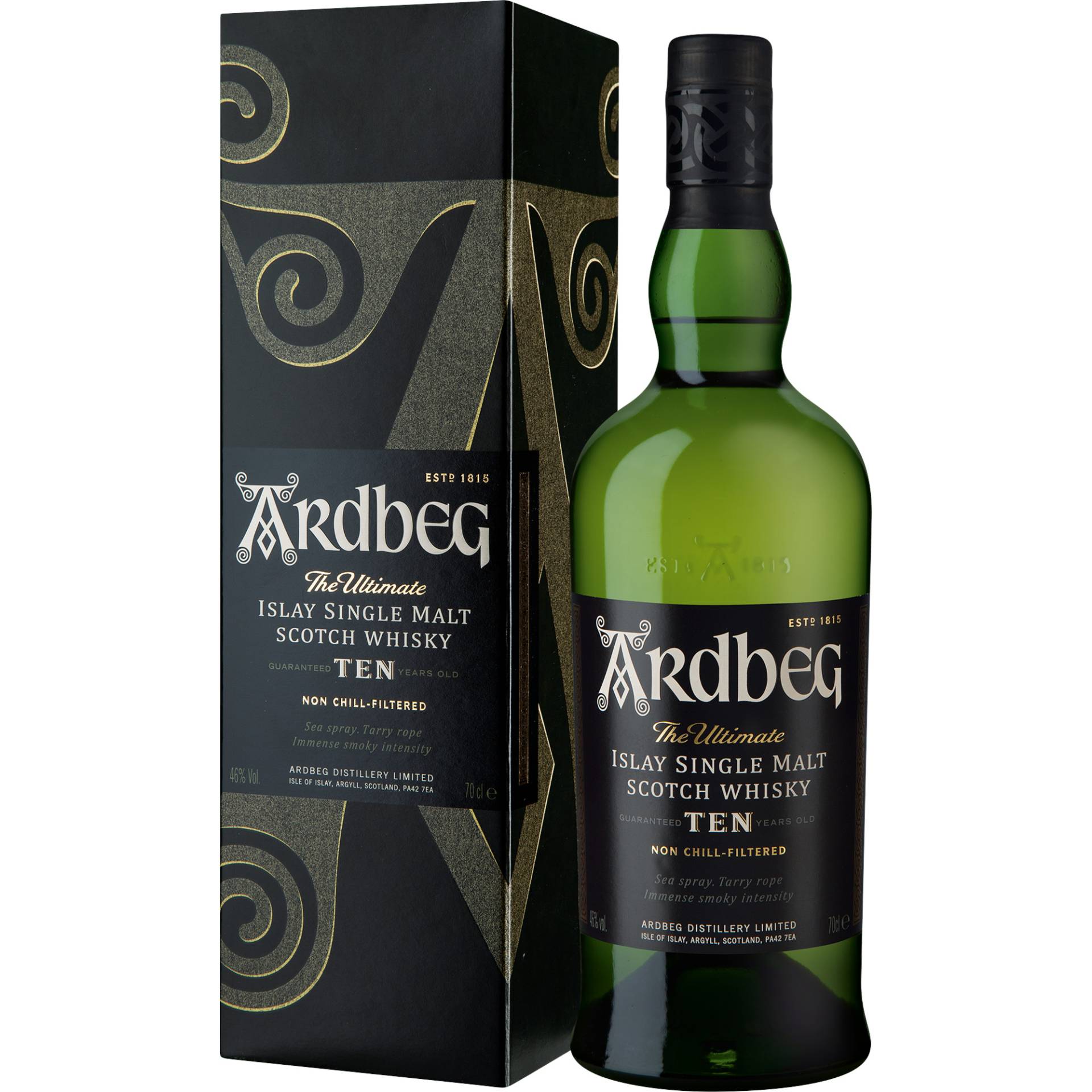 Ardbeg 10 Years The Ultimate, Islay Single Malt Scotch Whisky, 0,7 L, 46% Vol, Schottland, Spirituosen von Moët Hennessy Deutschland GmbH , Seidlstrasse 23, 80335 München, Deutschland