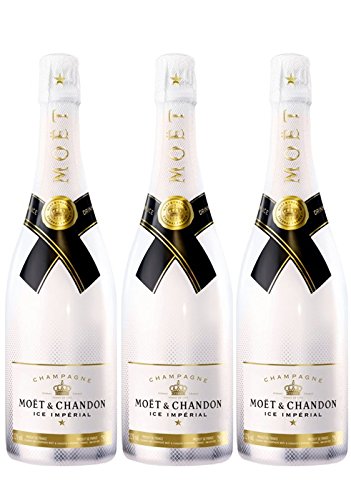 Moët & Chandon Champagne Ice Impérial weiß – Rebsorten Pinot Meunier, Pinot schwarz, Chardonnay – 3er-Packung (750 Milliliter) von Moët & Chandon
