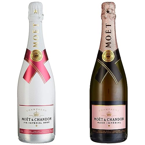 Moët & Chandon Ice Imperial Rose Champagner (1 x 0.75 l) & Brut Rosé Impérial Champagne (1 x 0.75 l) von Moët & Chandon