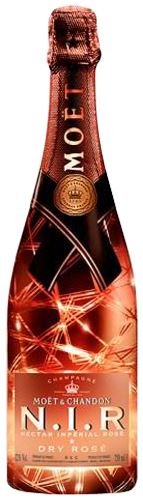 Moet & Chandon N.I.R. Nectar Imperial Rosé Dry Champagne 75cl - Light up Bottle von Moët & Chandon