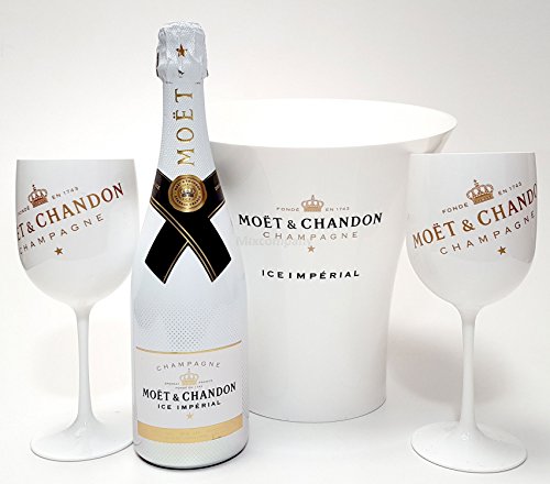 Moet & Chandon Set - Moet & Chandon ICE Imperial Champagner 75cl (12% Vol) + 2x ICE Gläser + Flaschenkühler von Moët & Chandon