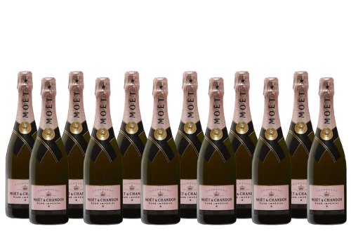 NDT24-12 Flaschen Moet & Chandon Champagne Rosé Brut 75 cl - für Party Highlight!! von Moët & Chandon