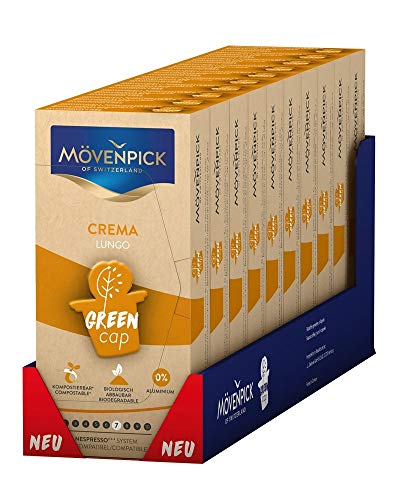 MÖVENPICK CREMA LUNGO 10 x 10 Kaffeekapseln GREEN CAP von Mövenpick