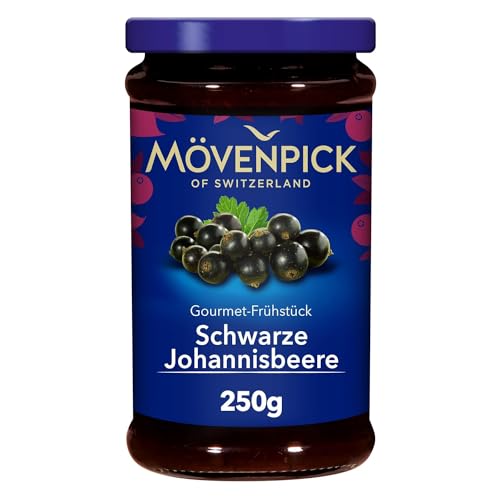 Mövenpick Gourmet Breakfast Schwarze Johannisbeere, Premium-Fruchtaufstrich, 250 g (Verpackung kann variieren) von Mövenpick