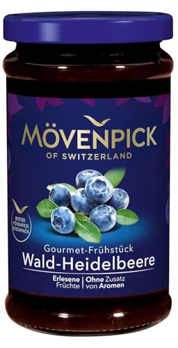 Mövenpick Gourmet-Frühstück Heidelbeere, hochwertiger Premium Fruchtaufstrich, 250 g von Mövenpick
