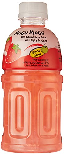 Getränk Nata coco Erdbeer-MOGU 320ml Thailand - Packung mit 12 Stück von Mogu Mogu