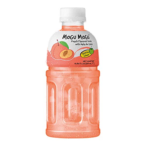 Mogu Mogu Fruchtsaft mit Nata de Coco, 300 ml, Pfirsich, 24 Stück von Mogu Mogu