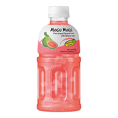 Mogu Mogu Getränk mit rosa Guaven-Geschmack und Nata De Coco, 320 ml von Mogu Mogu