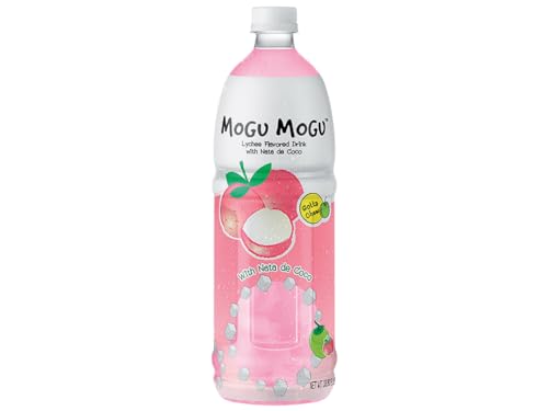 Mogu Mogu Nata de Coco-Getränk mit Lychee-Geschmack, 1000 ml, 1 Flasche, 1 Stück von Mogu Mogu