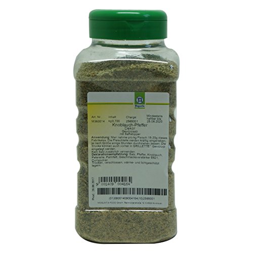 Knoblauch-Pfeffer Gewürzsalz mit Saftstopper 700g - Moguntia Knoblauch-Pfeffer Gewürzsalz mit Saftstopper 700g - Moguntia von Moguntia
