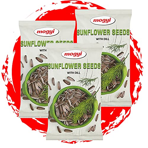 Mogyi Sonnenblumenkerne 420g geröstet mit Dill Gewürz | Sonnenblumenkerne mit Schale fix und fertig - wie im Kino | einfach lecker - Naschen erwünscht 3x140g Mogyi Sonnenblumenkerne 420g geröstet mit Dill Gewürz | Sonnenblumenkerne mit Schale fix und fertig - wie im Kino | einfach lecker - Naschen erwünscht 3x140g von Mogyi