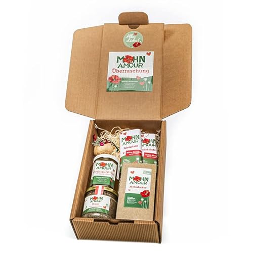 Mohn-Amour Genussüberraschung Geschenkbox klein - Geschenkidee für Mohn Liebhaber von Mohnwirt Neuwiesinger Mohn-Amour Genussüberraschung Geschenkbox klein - Geschenkidee für Mohn Liebhaber von Mohnwirt Neuwiesinger von Mohn Amour