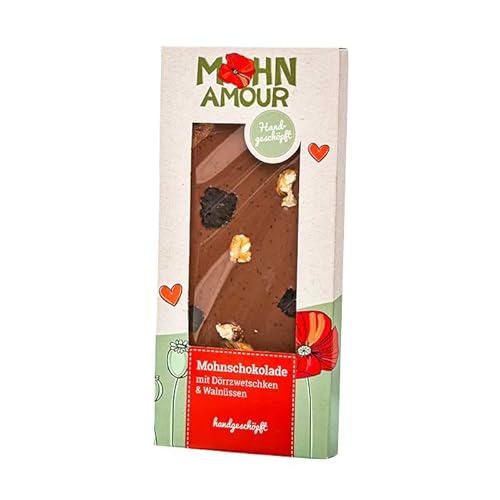 Mohnschokolade mit Dörrzwetschken und Walnuss 100g von Mohnwirt Neuwiesinger Mohnschokolade mit Dörrzwetschken und Walnuss 100g von Mohnwirt Neuwiesinger von Mohn Amour