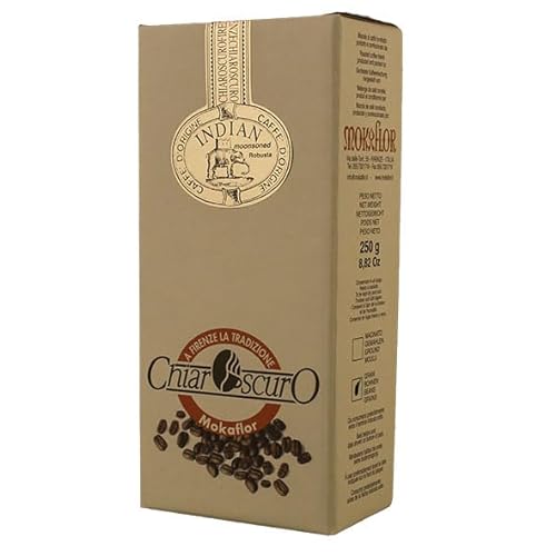 Mokaflor - Chiaroscuro Indian Monsooned, 250g ganze Kaffeebohnen, Hochwertiger Single Origin Kaffee aus Indien von Mokaflor