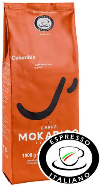Mokarico Columbia Espresso Kaffee 1000g - Espresso Italiano von Mokarico