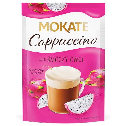 MOKATE® Cappuccino | 40g Geschmack: Drachenfrucht | Instantkaffee Kaffeegetränk Instantkaffee Samtig und Aromatisch Cremiger Getränk Kaffee Getränkepulver von Mokate